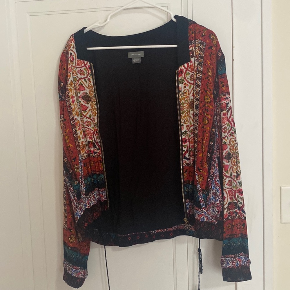 Pattern zip jacket